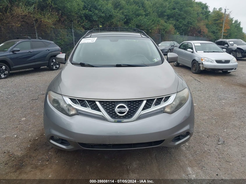 2011 Nissan Murano Sl VIN: JN8AZ1MW1BW150184 Lot: 39808114