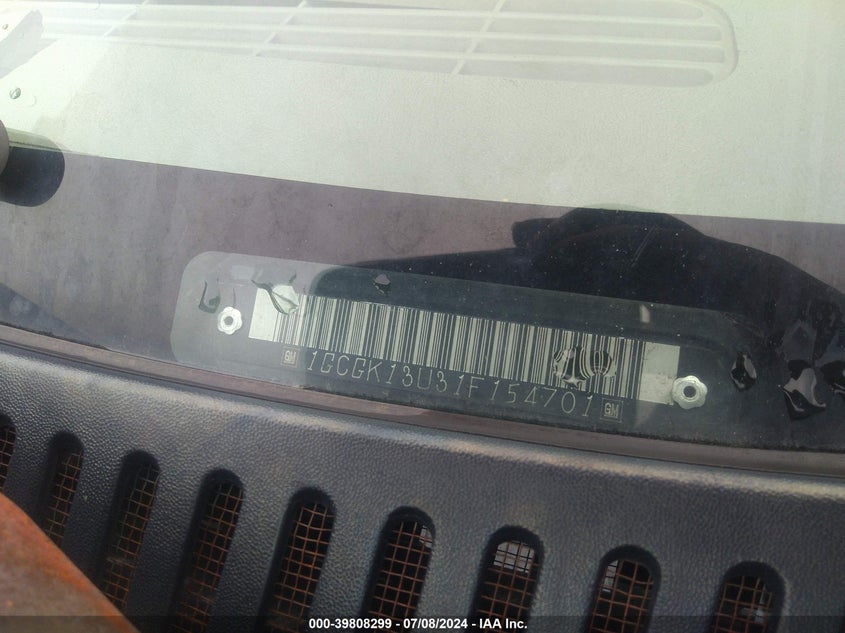 2001 Chevrolet Silverado K1500 Heavy Duty VIN: 1GCGK13U31F154701 Lot: 39808299