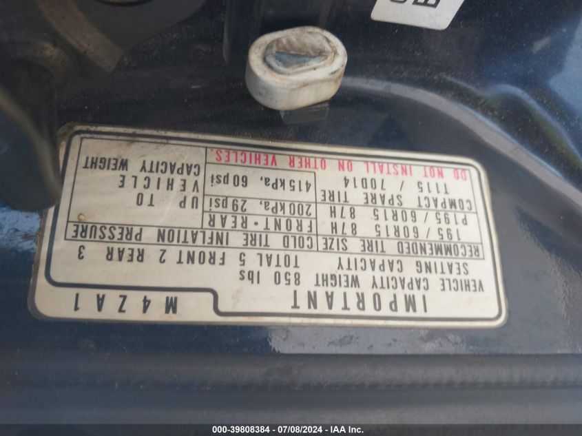 1991 Honda Accord Ex/Ex-R VIN: JHMCB7665MC094603 Lot: 39808384