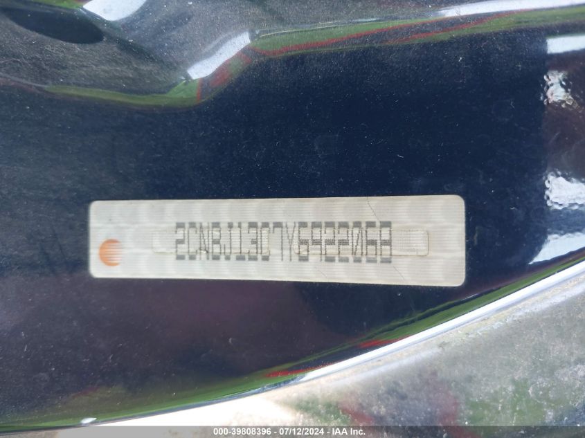 2000 Chevrolet Tracker Hard Top VIN: 2CNBJ13C7Y6922068 Lot: 39808396