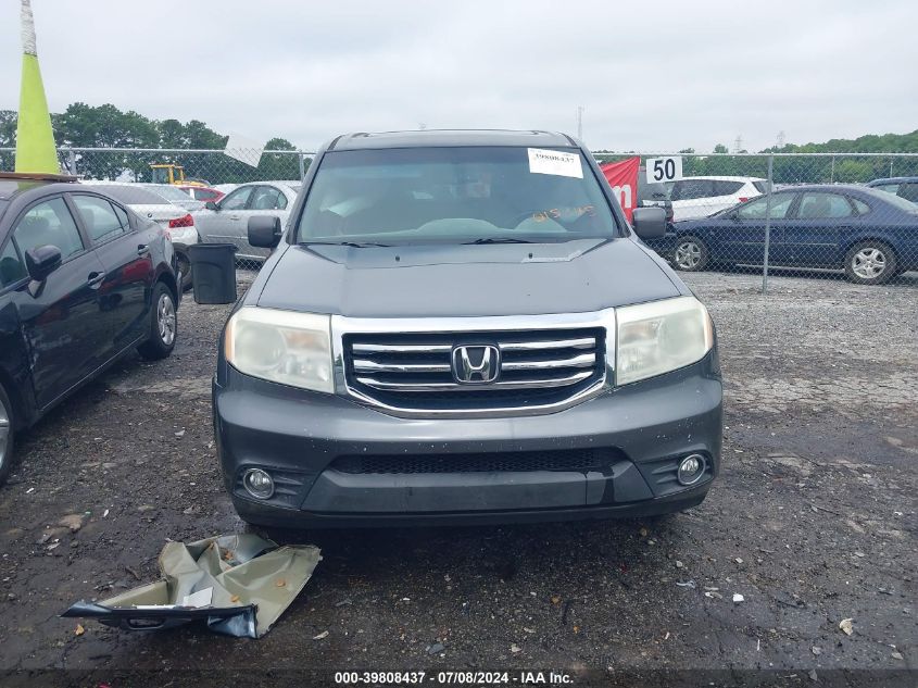 2012 Honda Pilot Ex-L VIN: 5FNYF3H66CB015345 Lot: 39808437