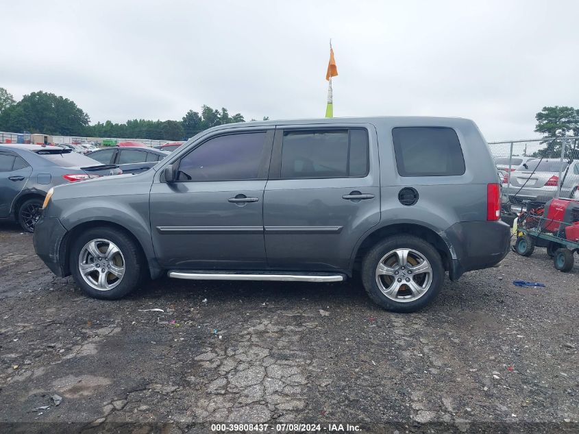 2012 Honda Pilot Ex-L VIN: 5FNYF3H66CB015345 Lot: 39808437