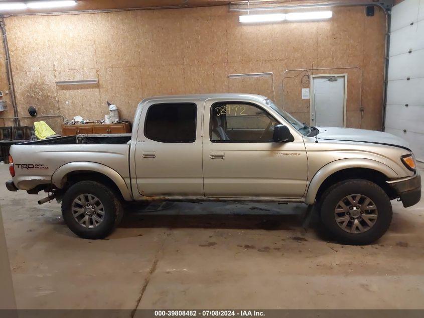 2001 Toyota Tacoma Double Cab VIN: 5TEHN72N91Z752156 Lot: 39808482