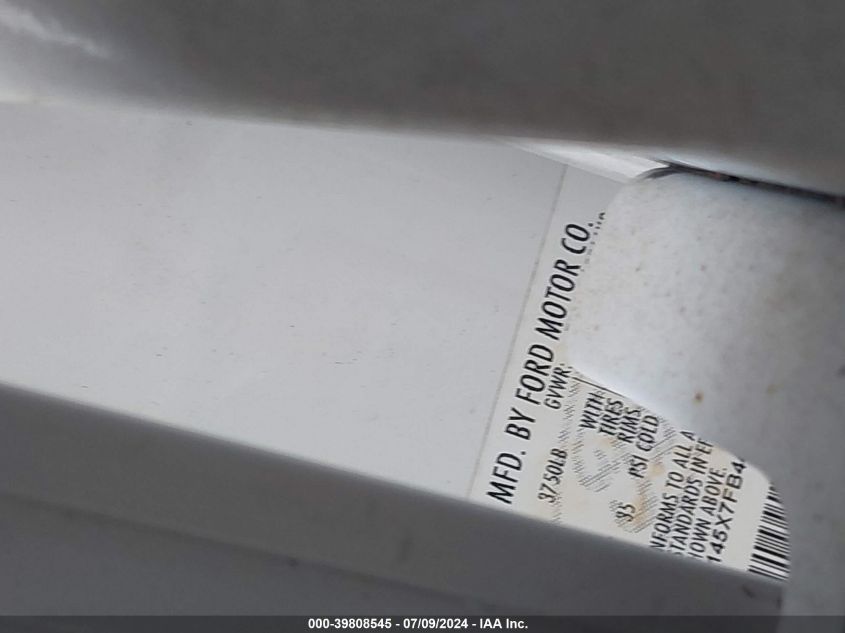 2007 Ford F-150 Fx4/Lariat/Xlt VIN: 1FTPW145X7FB44283 Lot: 39808545