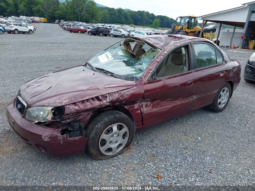 2001 Hyundai Elantra Gls/Gt VIN: KMHDN45D71U182601 Lot: 39808628