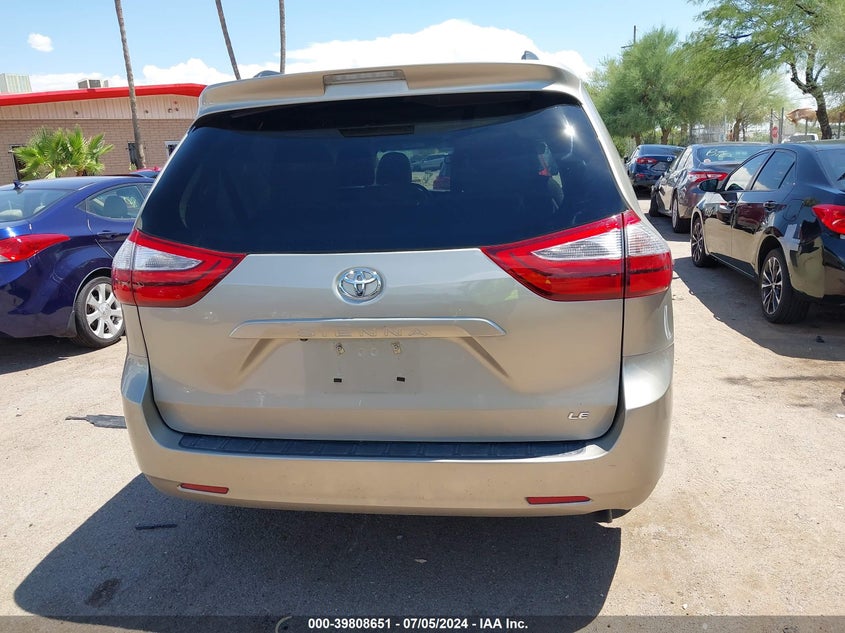 2015 Toyota Sienna Le 8 Passenger VIN: 5TDKK3DC5FS626173 Lot: 39808651