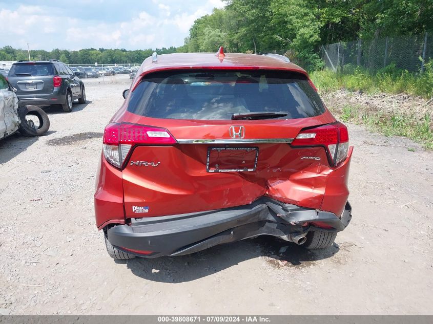 2020 Honda Hr-V Awd Ex VIN: 3CZRU6H56LM704424 Lot: 39808671