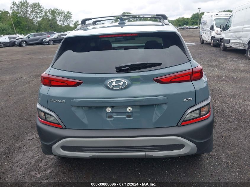 2022 Hyundai Kona Sel VIN: KM8K3CAB4NU858763 Lot: 39808696