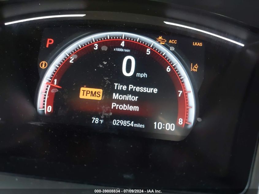 2019 Honda Civic Sport VIN: 2HGFC2F80KH561440 Lot: 39808834