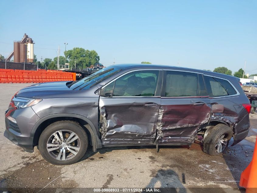 2017 Honda Pilot Ex VIN: 5FNYF6H33HB066574 Lot: 39808933