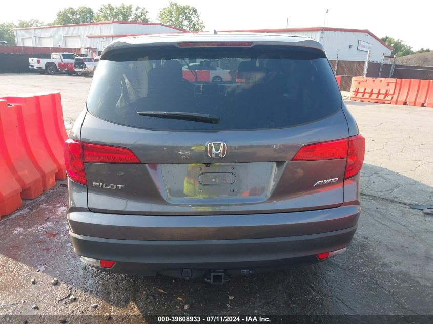 2017 Honda Pilot Ex VIN: 5FNYF6H33HB066574 Lot: 39808933