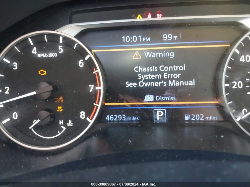 2022 Nissan Altima Sv VIN: 1N4BL4DW9NN345159 Lot: 39809067