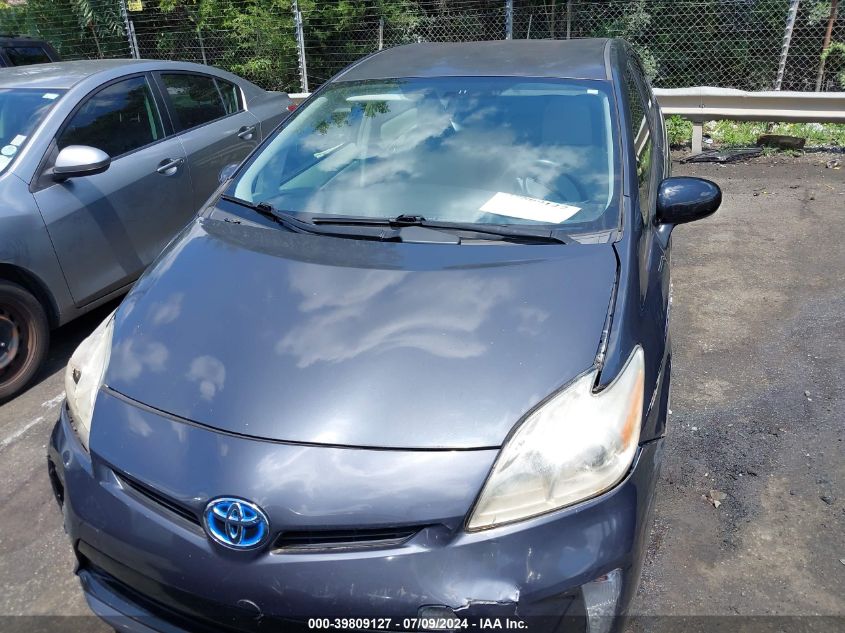 2012 Toyota Prius Two VIN: JTDKN3DU2C1596722 Lot: 39809127