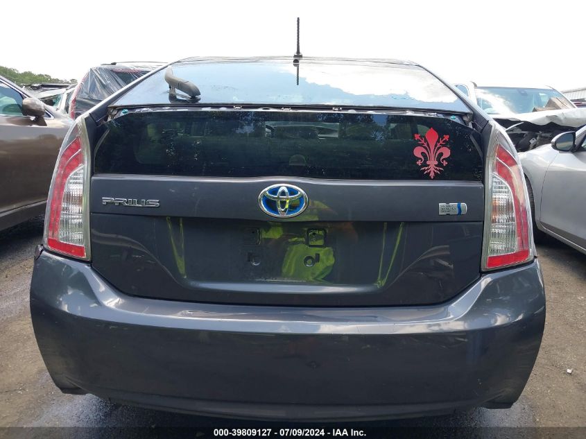 2012 Toyota Prius Two VIN: JTDKN3DU2C1596722 Lot: 39809127