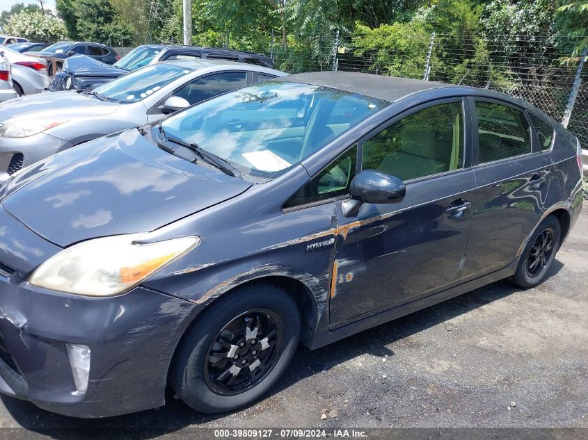 2012 Toyota Prius Two VIN: JTDKN3DU2C1596722 Lot: 39809127