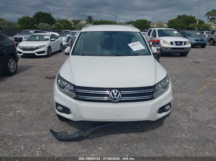 2013 Volkswagen Tiguan Se VIN: WVGBV7AX1DW537974 Lot: 39809153