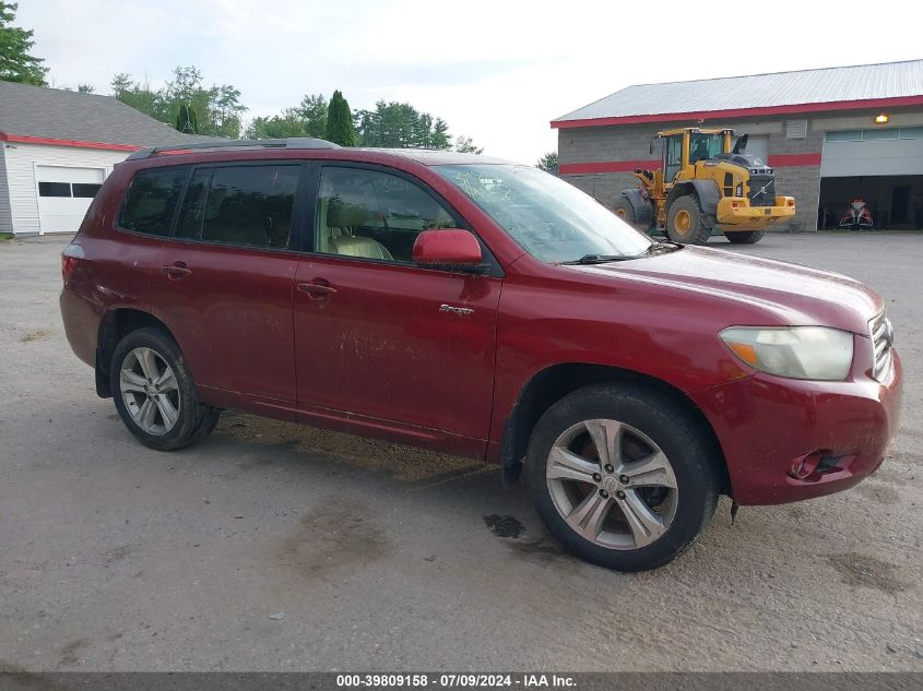 2008 Toyota Highlander Sport VIN: JTEES43A582016184 Lot: 39809158