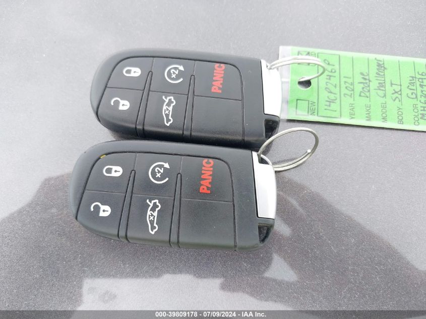 2021 Dodge Challenger Sxt VIN: 2C3CDZAG9MH630946 Lot: 39809178