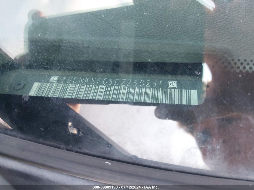 2012 Chevrolet Silverado K1500 Lt VIN: 1GCNKSE05CZ250855 Lot: 39809190