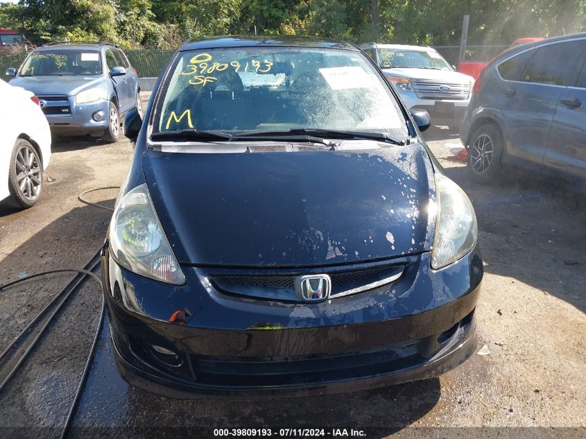 2008 Honda Fit Sport VIN: JHMGD38698S001126 Lot: 39809193