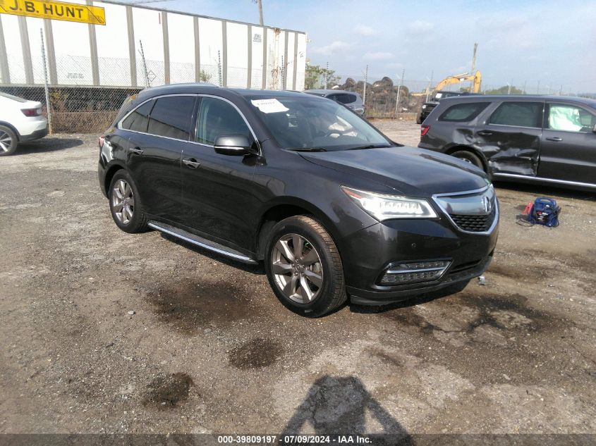 2015 Acura Mdx Advance VIN: 5FRYD4H81FB003930 Lot: 39809197