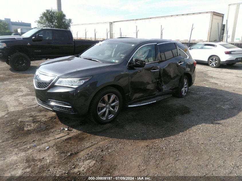 2015 Acura Mdx Advance VIN: 5FRYD4H81FB003930 Lot: 39809197