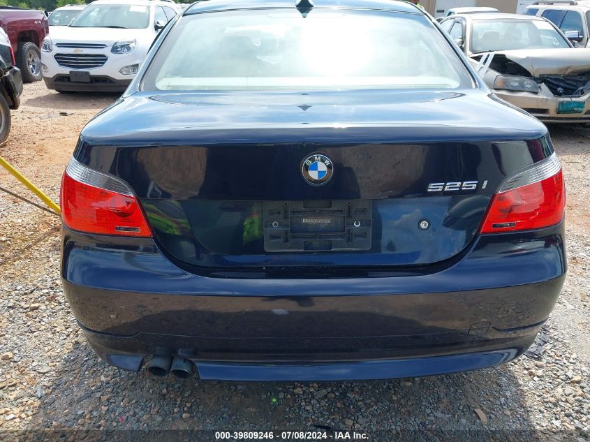 2007 BMW 525 I VIN: WBANE53547CW59314 Lot: 39809246