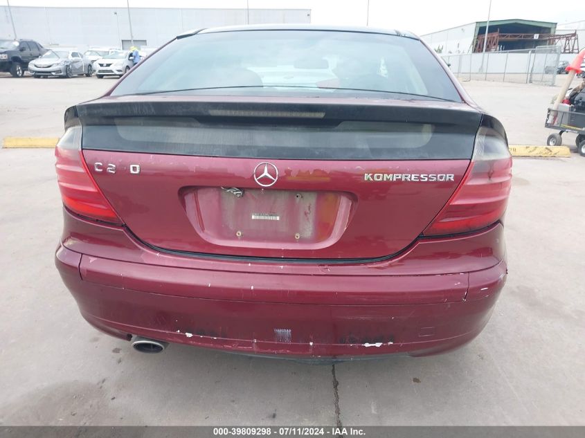 2002 Mercedes-Benz C 230 VIN: WDBRN47J22A239561 Lot: 39809298