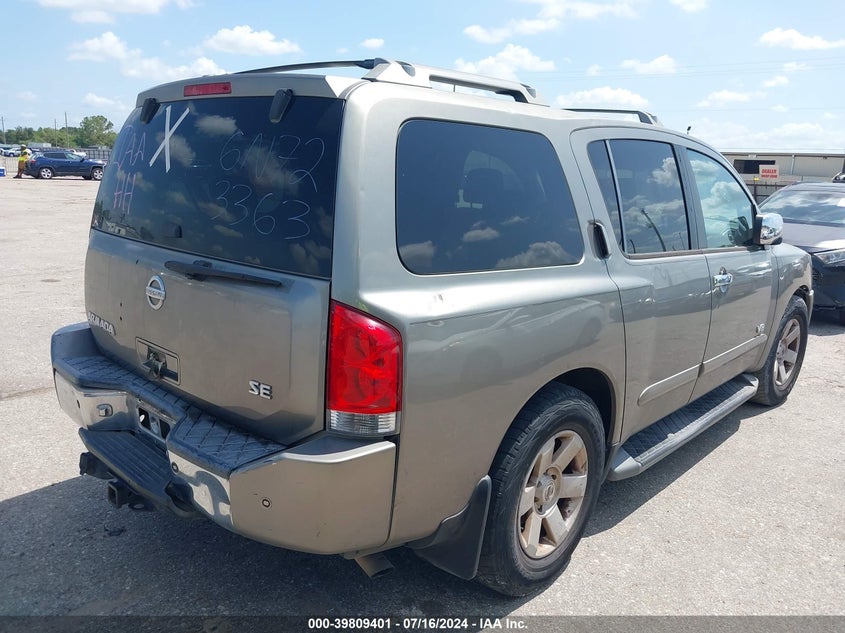 2006 Nissan Armada Se VIN: 5N1AA08A36N723363 Lot: 39809401