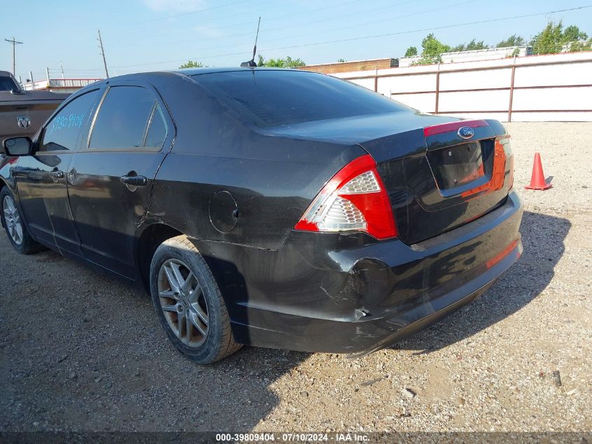 2012 Ford Fusion S VIN: 3FAHP0GA6CR408879 Lot: 39809404