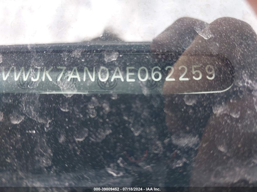 2010 Volkswagen Passat Komfort VIN: WVWJK7AN0AE062259 Lot: 39809452