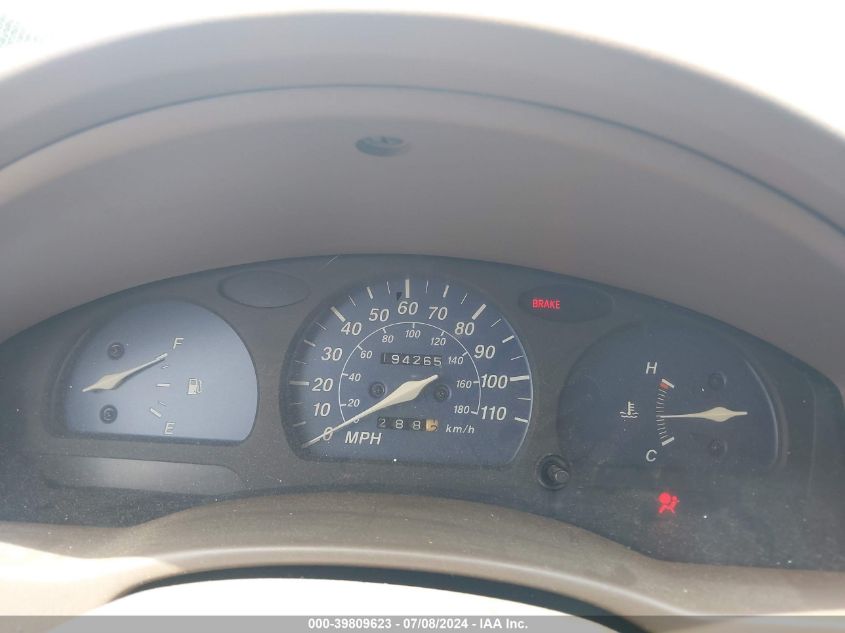 1998 Toyota Tercel Ce VIN: JT2AC52L0W0303913 Lot: 39809623