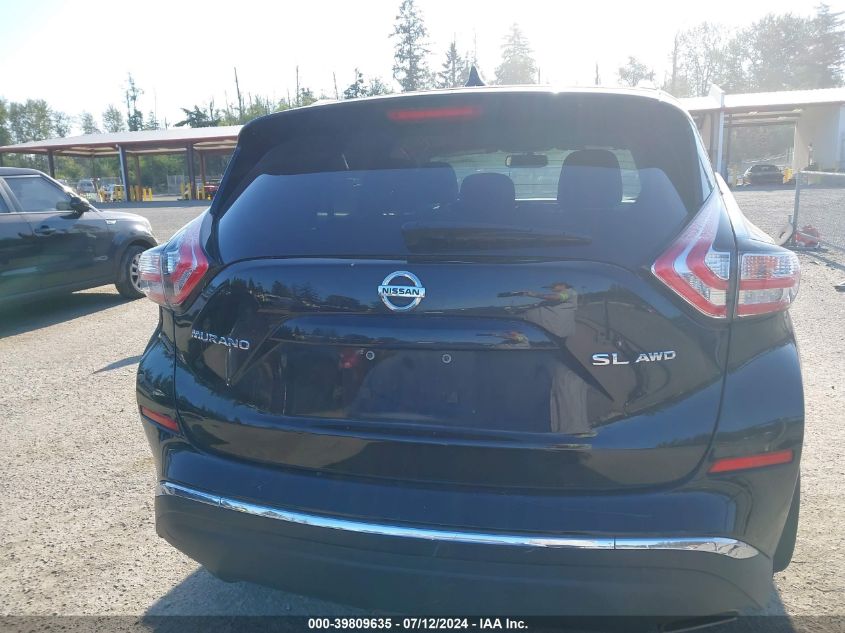 2018 Nissan Murano Sl VIN: 5N1AZ2MH0JN175872 Lot: 39809635