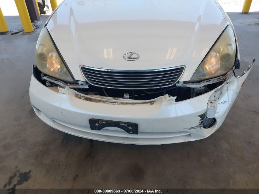 2005 Lexus Es 330 VIN: JTHBA30G055081160 Lot: 39809663
