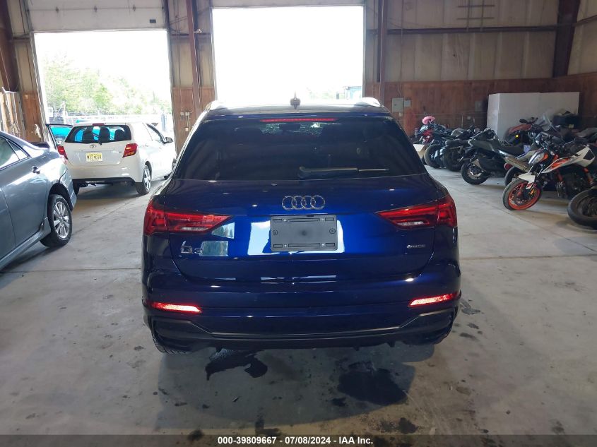 2021 Audi Q3 Premium Plus 45 Tfsi S Line Quattro Tiptronic VIN: WA1EECF30M1124189 Lot: 39809667