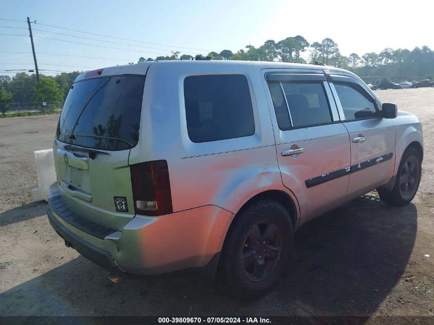 2010 Honda Pilot Ex-L VIN: 5FNYF3H5XAB021122 Lot: 39809670