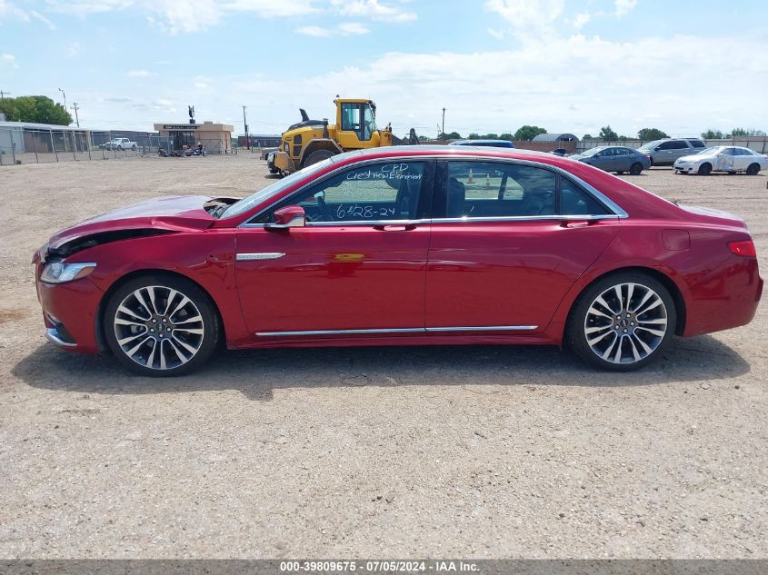 2019 Lincoln Continental Reserve VIN: 1LN6L9RP7K5612915 Lot: 39809675