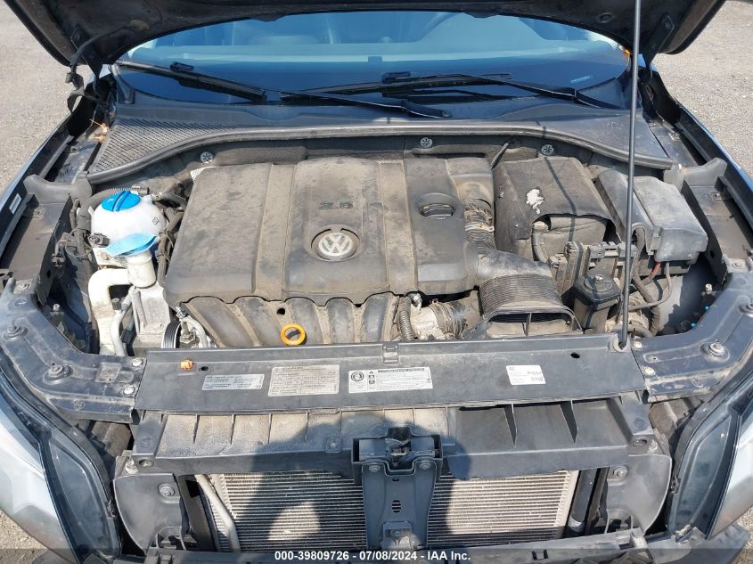 2012 Volkswagen Passat 2.5L Se VIN: 1VWBP7A31CC038598 Lot: 39809726