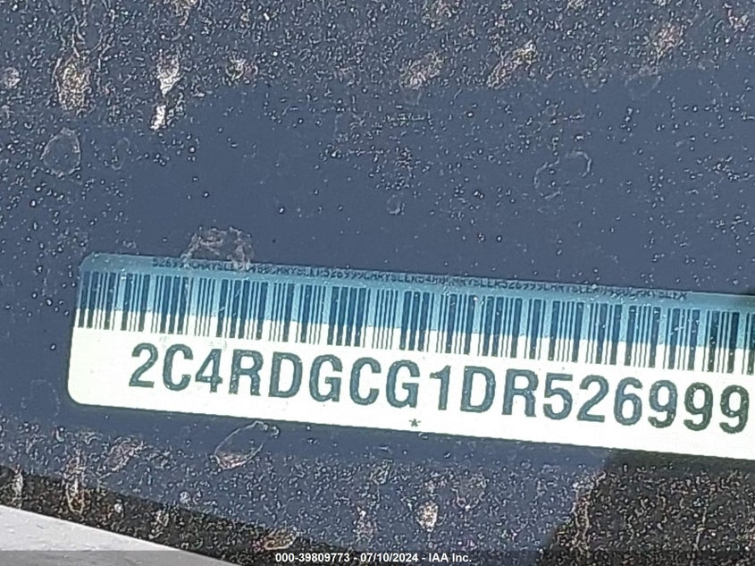 2013 DODGE GRAND CARAVAN SXT - 2C4RDGCG1DR526999