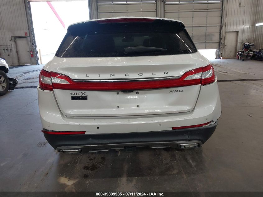 2016 Lincoln Mkx Reserve VIN: 2LMTJ8LR2GBL88117 Lot: 39809935