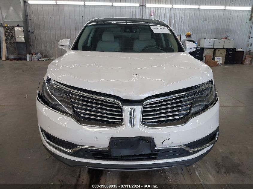 2016 Lincoln Mkx Reserve VIN: 2LMTJ8LR2GBL88117 Lot: 39809935