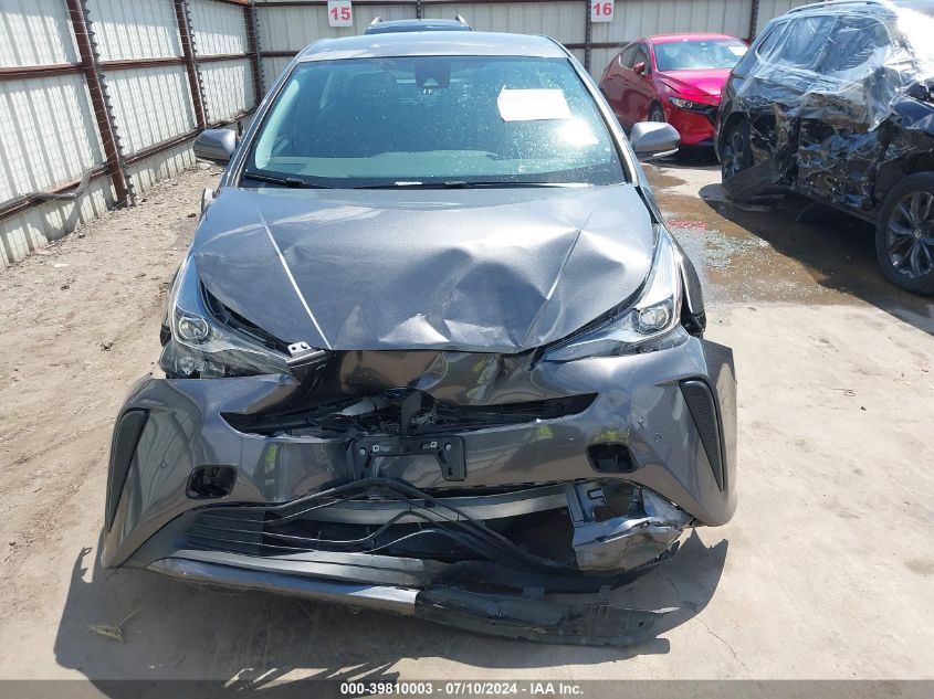 2022 Toyota Prius Le VIN: JTDKAMFU4N3160881 Lot: 39810003