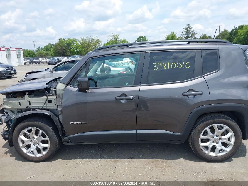 2018 Jeep Renegade Latitude Fwd VIN: ZACCJABB0JPJ59222 Lot: 39810010