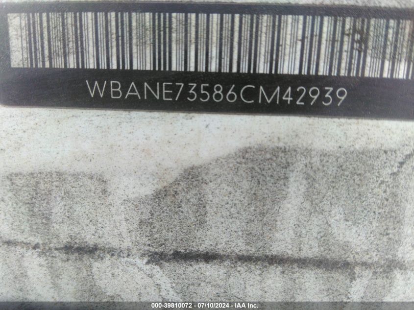 2006 BMW 530 I VIN: WBANE73586CM42939 Lot: 39810072