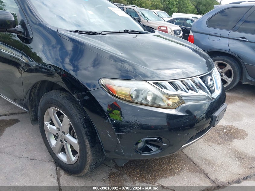 2010 Nissan Murano Sl VIN: JN8AZ1MU8AW011134 Lot: 39810092