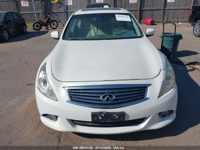 2010 Infiniti G37X VIN: JN1CV6AR9AM252468 Lot: 39810128