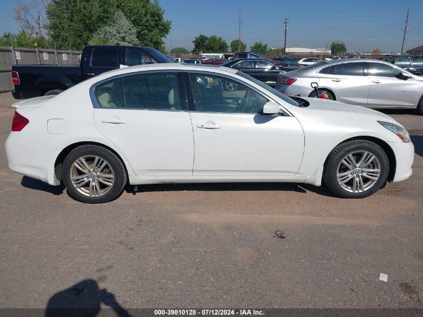 2010 Infiniti G37X VIN: JN1CV6AR9AM252468 Lot: 39810128