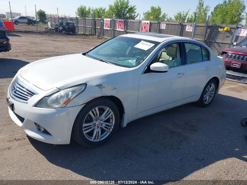 2010 Infiniti G37X VIN: JN1CV6AR9AM252468 Lot: 39810128