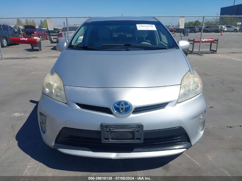 2012 Toyota Prius Two VIN: JTDKN3DU3C5538014 Lot: 39810138