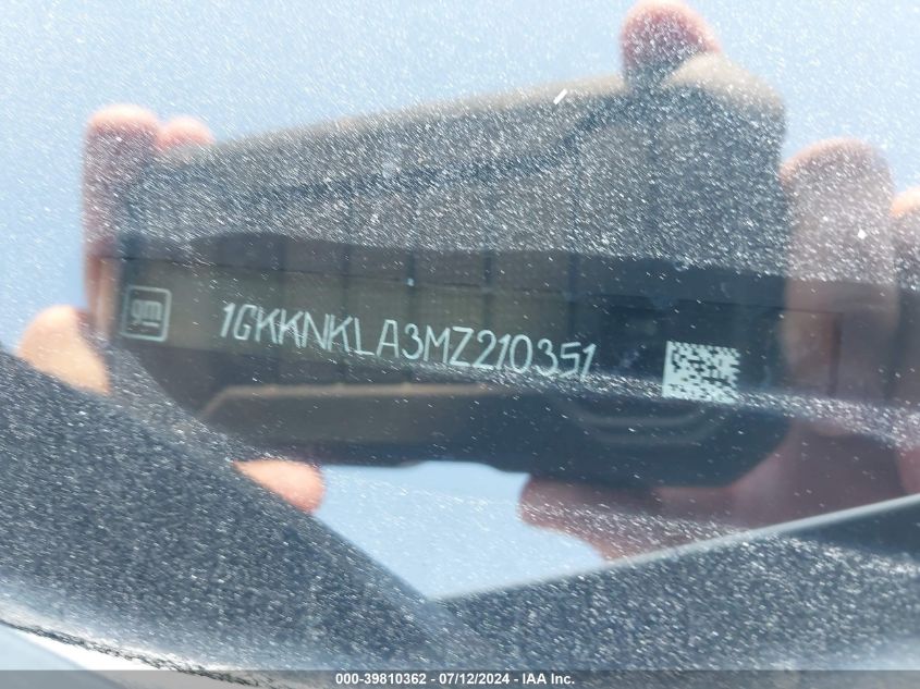 2021 GMC Acadia Sle VIN: 1GKKNKLA3MZ210351 Lot: 39810362